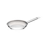 Professional 20CM Shallow Stainless Steel Frying Pan Silver