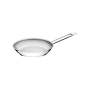 Professional 20CM Shallow Stainless Steel Frying Pan Silver