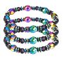 3-PACK Adjustable Beaded Magnetic Bracelets Carnelian & Hematite