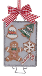 Metal Tray With Gingerbread Cookies 15.24CM