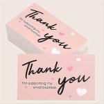 50PCS Elegant Thank You Cards For Small Businesses - Professional Design Perfect For Customer Appreciation & Online Shops