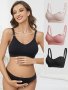 3PCS Breathable Maternity Nursing Bras - Solid Color Comfortable Bras Casual Style