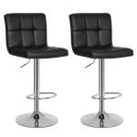 Adjustable Swivel Bar Chair With Backrest Set Of 2