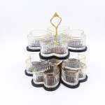 10 Piece Heart Shaped Serving Stand Multicoloured