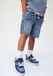 Pull-on Denim Shorts - Denim Blue