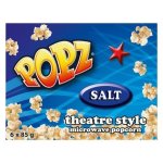 Popz Salt Flavoured Microwave Popcorn 510G