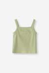 GIRLS Square Neck Tank Tee - 10 Chartreuse