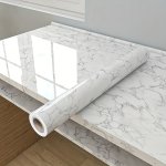 Marble Pattern Waterproof Wall Stickers - Self-adhesive Oil Resistant For Kitchen & Bathroom Renovation
