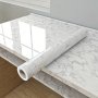 Marble Pattern Waterproof Wall Stickers - Self-Adhesive Oil Resistant For Kitchen & Bathroom Renovation