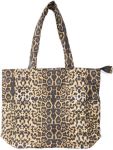 - Men's Oversized Tote Bag In Leopard Print - Yellow