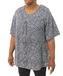 Ladies Printed Fancy Tunic - 60 Blk wht