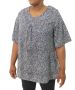 Ladies Printed Fancy Tunic - 60 / Blk/wht