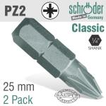 POZI.NO.2 X25 Mm Classic Bit 2 Cd SC20122