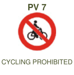PV7: Cycling Prohibited – Sml