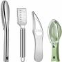 4 Pieces Stainless Steel Fish Scale Remover Cleaner Kitchen Fish Scaler Fish Skin Graters Cleaning Peeler Scaler Scraper With Bottle Opener For Kitche