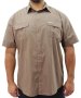 Mens Short Sleeve Soft Bush Shirt - 10XL / Taupe