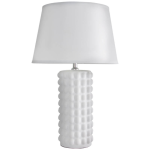 White Ceramic Lamp With White Shade 76 Cm