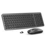 Cimetech Wireless Keyboard And Mouse Combo Compact Full Size Wireless Keyboard And Mouse Set Less Noise Keys 2.4G Ultra-thin Sle