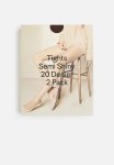 2-PACK 20 Denier Tights - Dark Brown