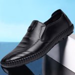 Men's Slip-on Loafers - Versatile Casual & Business Shoes Breathable Microfiber Faux Leather Rubber Sole For All Seasons