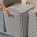 Large Capacity Storage Bag Dustproof Zipper Organizer Wardrobe Blanket Box Large Capacity Thickened Organizer Dustproof Zipper C