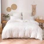 2 3PCS Boho Grid Tufted Duvet Cover Set - Soft And Comfortable Bedding For All Seasons - Includes 1 Duvet Cover And 1 2 Pillowca