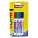 Penflex Assorted Fine Whiteboard Markers 4 Pack