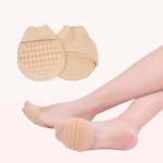 2 Pairs Women's Toe Topper Socks With Padding Metatarsal Pads For Women Heels Non-slip 3.94IN 3.54IN