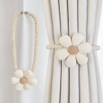 1PC Magnetic Window Curtain Buckle Simple Curtain Tieback Modern Small Fresh Flower Creative Curtain Rope Bundle Door Curtain Ho
