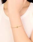 Waterproof Gold Plated Stainless Steel Letter K Tennis Bracelet
