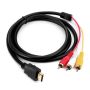 HDMI To 3RCA High Speed Hdtv Cable For Hdtv Tv&dvd 1.5M Video Audio Cable