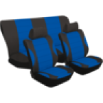 STINGRAY Laguna Blue & Black Car Seat Covers 6 Piece