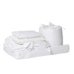 200 Thread Count 100% Cotton 9 Piece Cot Bedding Bundle Standard Change Mat White