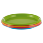 Bright Plastic Picnic Stackable Plate Set 6-PACK Colour May Vary