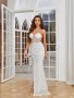 Mesh Sequined Bridesmaid Dress Elegant Tube Dress For Wedding Party Women's Clothing Wedding/Evening Dress/Occasion/Engagement/Ceremony