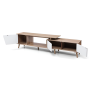 Extendable Tv Stand Adjustable White Wood - 120X30X43CM
