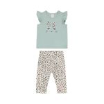 Girls' 3D Bunny Face Printed Set