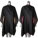 Salon Cape Black With Decorative Arm Holes Polyester Studs
