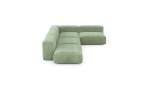 Four Module Corner Sofa - Cord Velours - Duck Egg - 220CM X 346CM