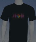 El Panel Tshirts: Sound Activated Light Up Tshirt Rubics Cube