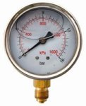 Aircraft - Press. Gauge 63MM Glycerine 1 4 Bot. Fit Metal Case