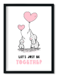 Decor Print Elephants And Balloons - Unframed Print A4