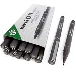 PIN-05-200 0.5MM Dark Grey Uni Pin Drawing Pen Box Of 12 41-1564-65