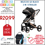Belecoo Q3 2 In 1 Black Stroller Hot Deal
