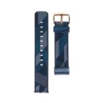 Nylon Patterned Watch Strap - Garmin Venu/ Vivomove 3/ Vivoactive 3/ Forerunner 245/ Forerunner 645 Dark And Light Blue