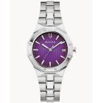 BULOVA Elegant Prestige Women's Watch Purple Ombre Dial Stainless Steel Bracelet