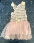 Cotton On Pink And Blue Striped Tulle Dress 4Y