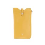 Bingo Phone Pouch Wallet With Shoulder Strap Leather - Buttercup Yellow