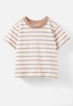 Cotton On Jamie Short Sleeve Tee - Taupy Brown & Vanilla Riley Stripe