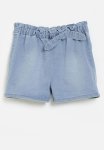 Paperbag Waist Denim Shorts - Blue